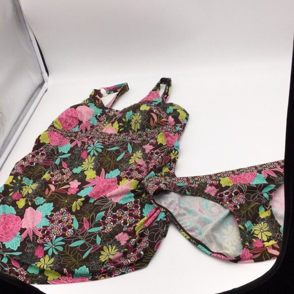 Motherhood Maternity Floral 2 Piece Tankini Swimsuit Size Medium - Picture 12 of 12